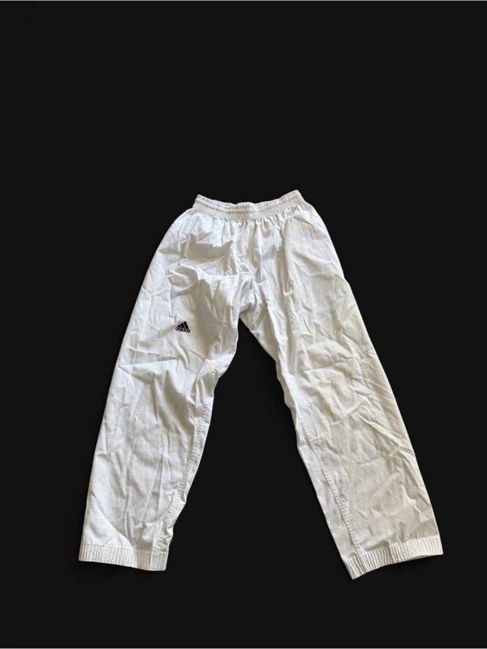 adidas Men’s White Athletic Joggers with Logo